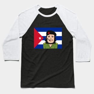 Cuban guerrilla patriotic flag Che Guevara with cigar Baseball T-Shirt